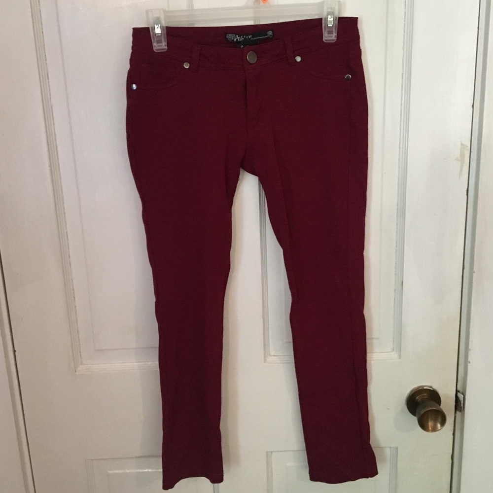 Ashley burgundy jeggings